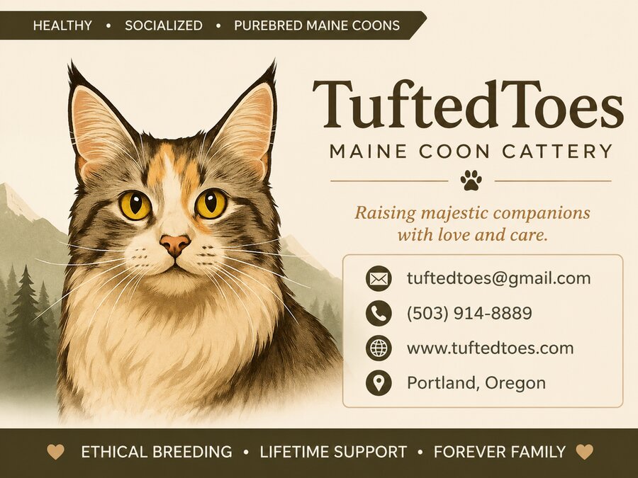 TuftedToes Maine Coon Cattery - Portland, Oregon - tuftedtoes.com