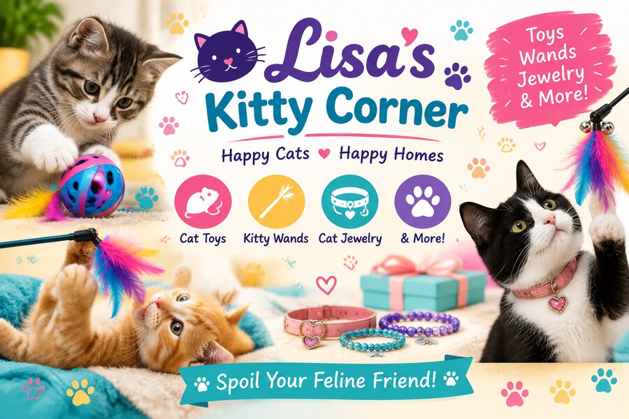 Lisa's Kitty Corner - cat toys, wands, jewelry and more